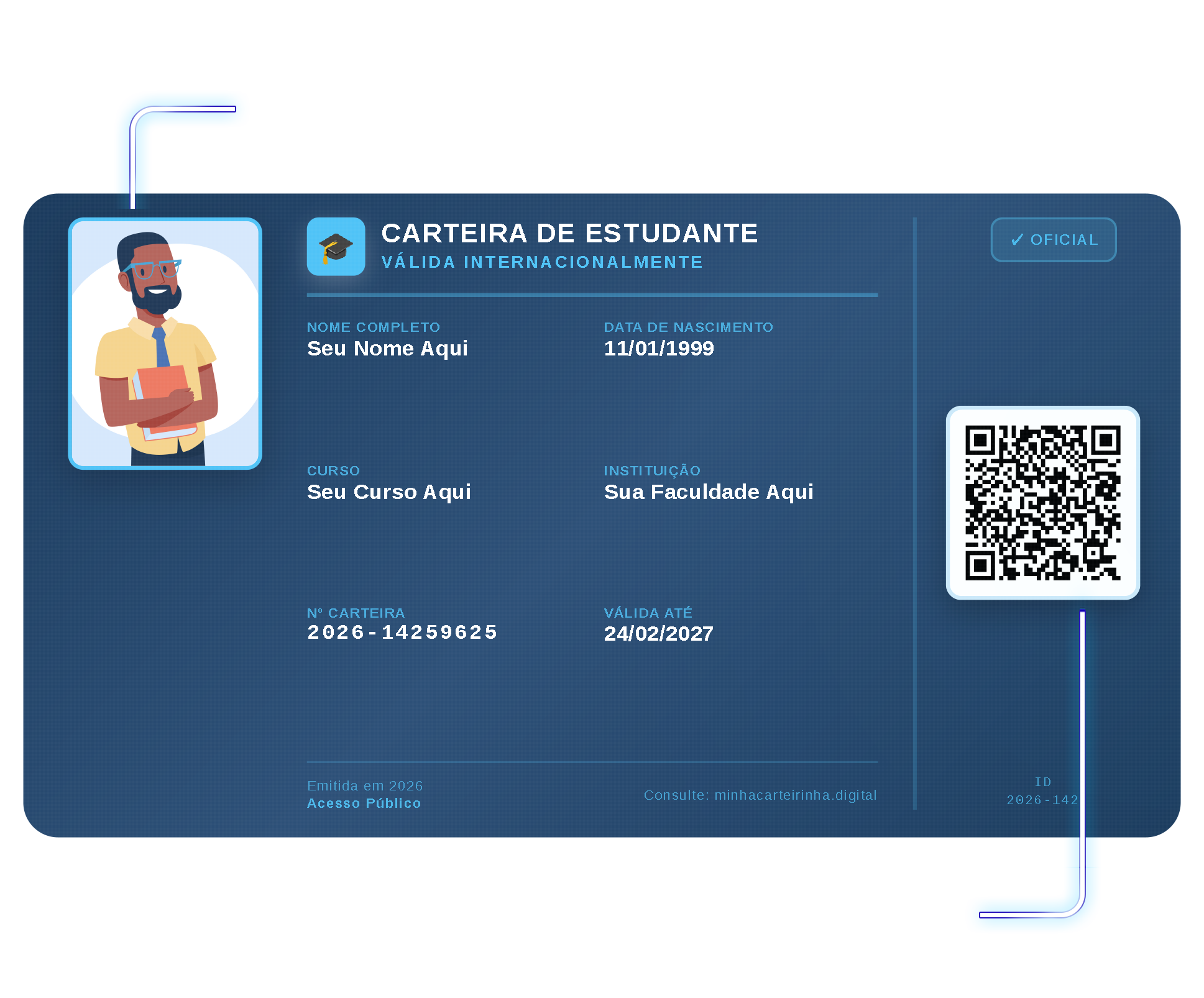 Exemplo de carteirinha